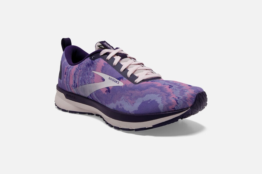 Brooks Israel Revel 4 Road Running Shoes Womens - Purple/Silver/Pink - IAY-091372